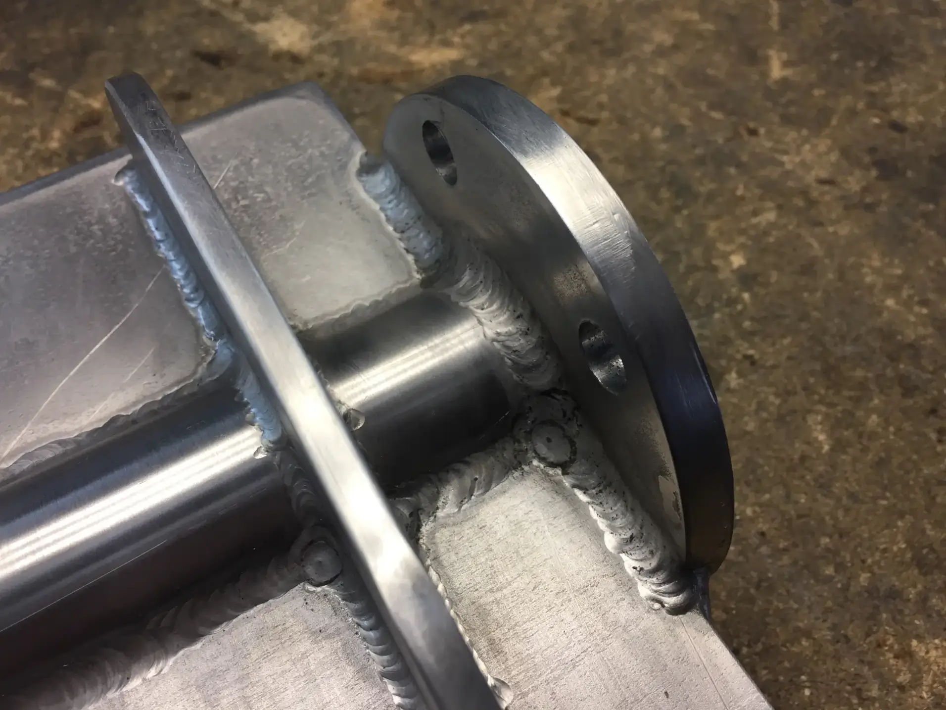 Precision welded stainless steel flange connection