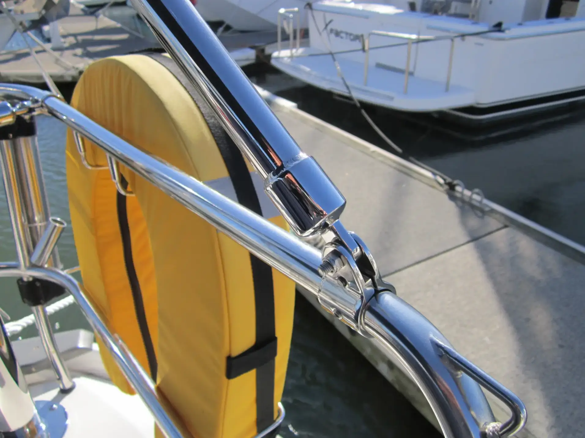 Chrome plated boat rail swivel joint fitting